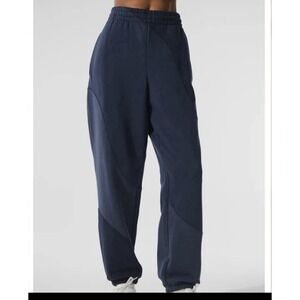 ALO Yoga Make Waves Tonal Jogger Sweatpants Navy Blue Size Small Stretch